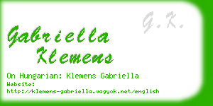 gabriella klemens business card
